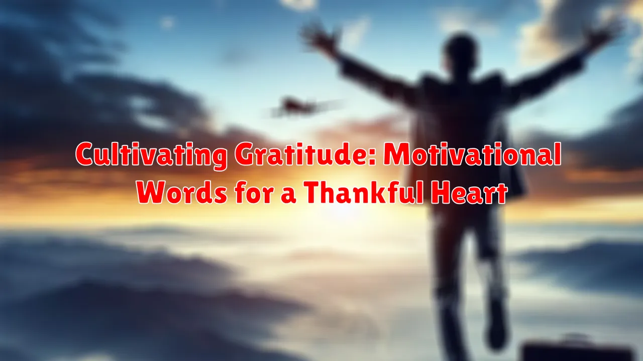 Cultivating Gratitude: Motivational Words for a Thankful Heart