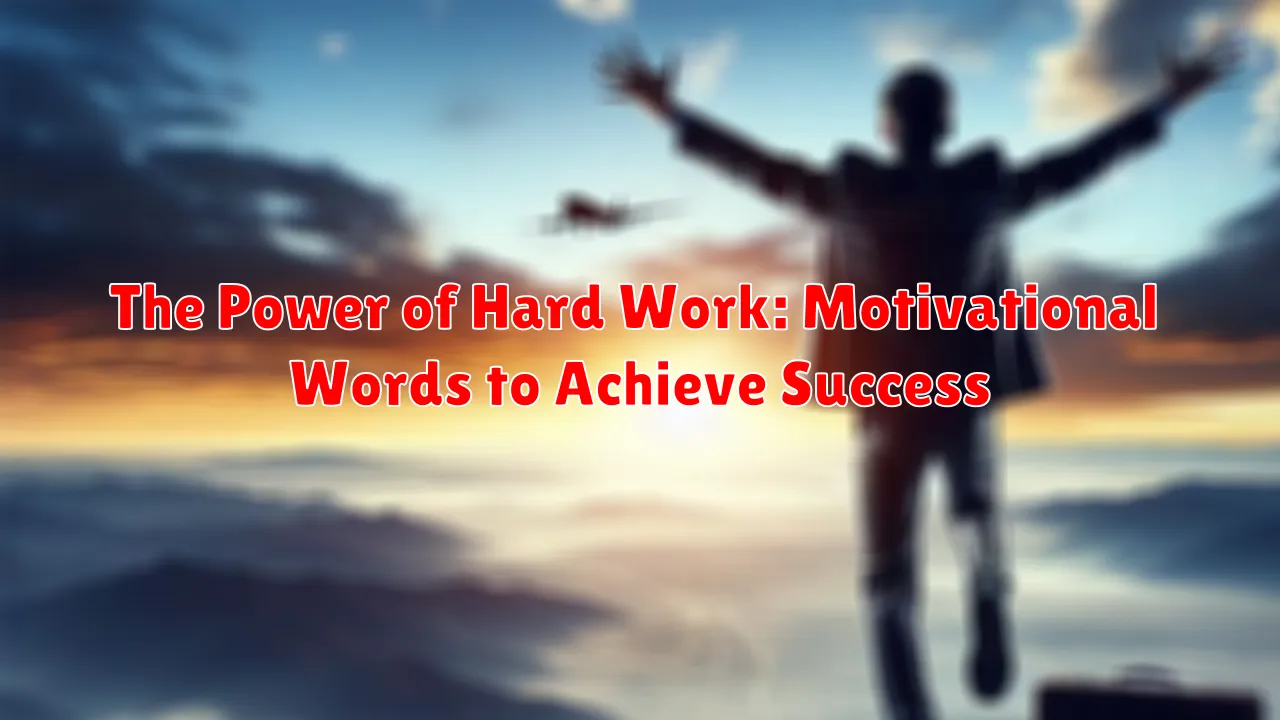 The Power of Hard Work: Motivational Words to Achieve Success