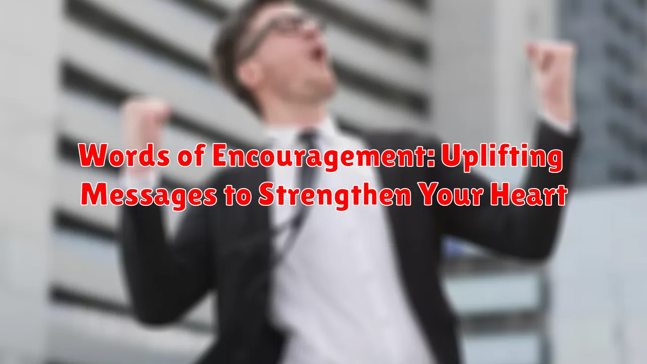 Words of Encouragement: Uplifting Messages to Strengthen Your Heart
